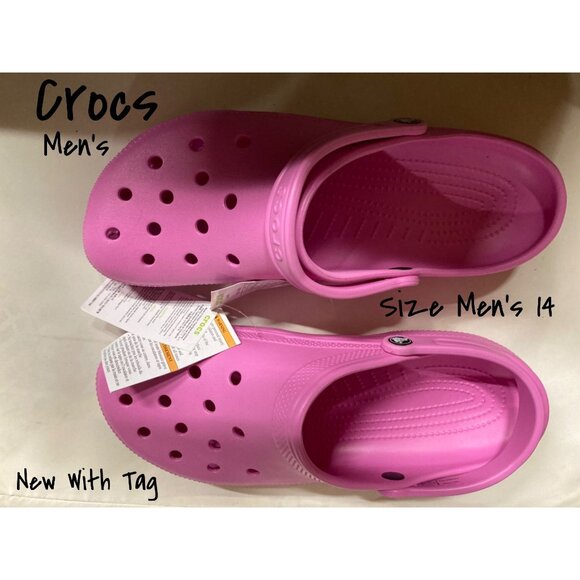 CROCS Other - Crocs Men's Classic Clog  Shoe  Pink Size US Men's 14 New With Tag